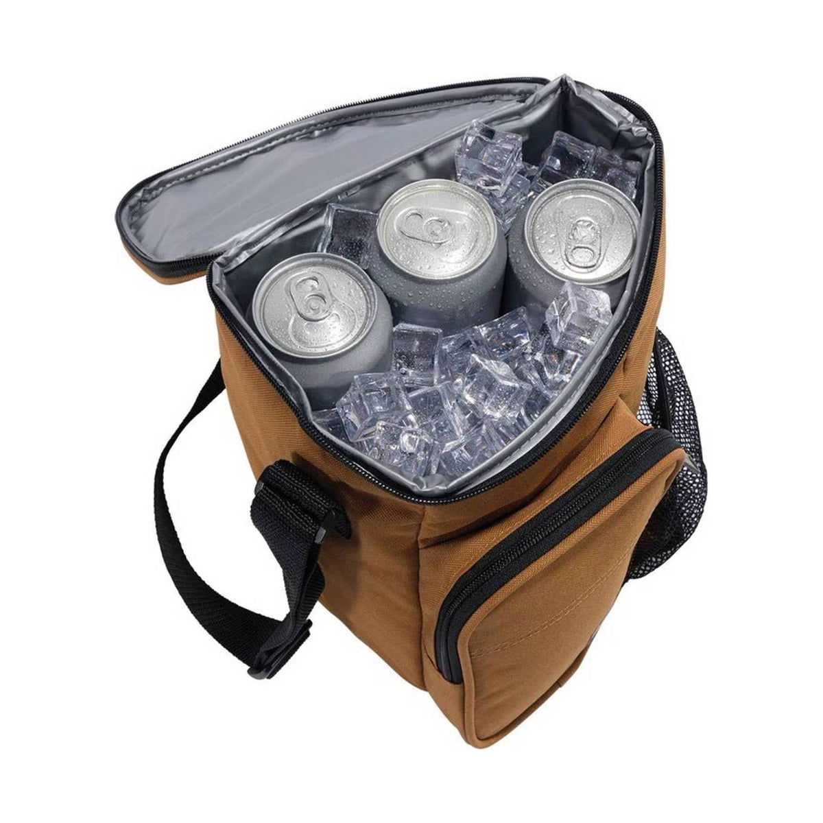 Carhartt Insulated 10 Can Vertical Cooler + Water Bottle - Gray