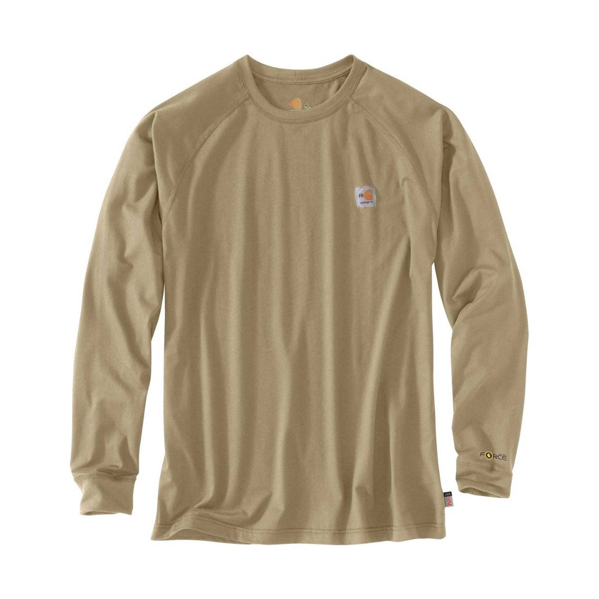 Carhartt Men's Flame Resistant Force Long-Sleeve T Shirt - Khaki