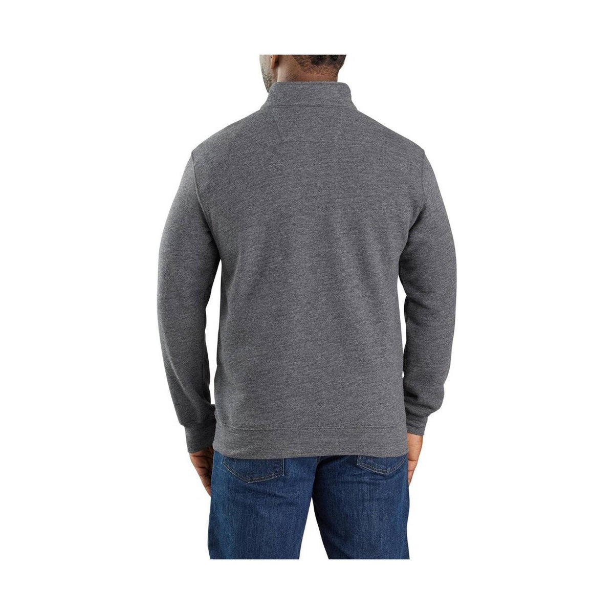 Carhartt Men's Flame Resistant Force Midweight Mock Neck Sweatshirt - Black Heather