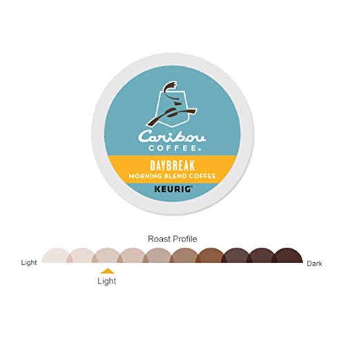 Caribou Coffee Daybreak Morning Blend K-Cup Pods – Light Roast, 96 Count (4 Boxes of 24)