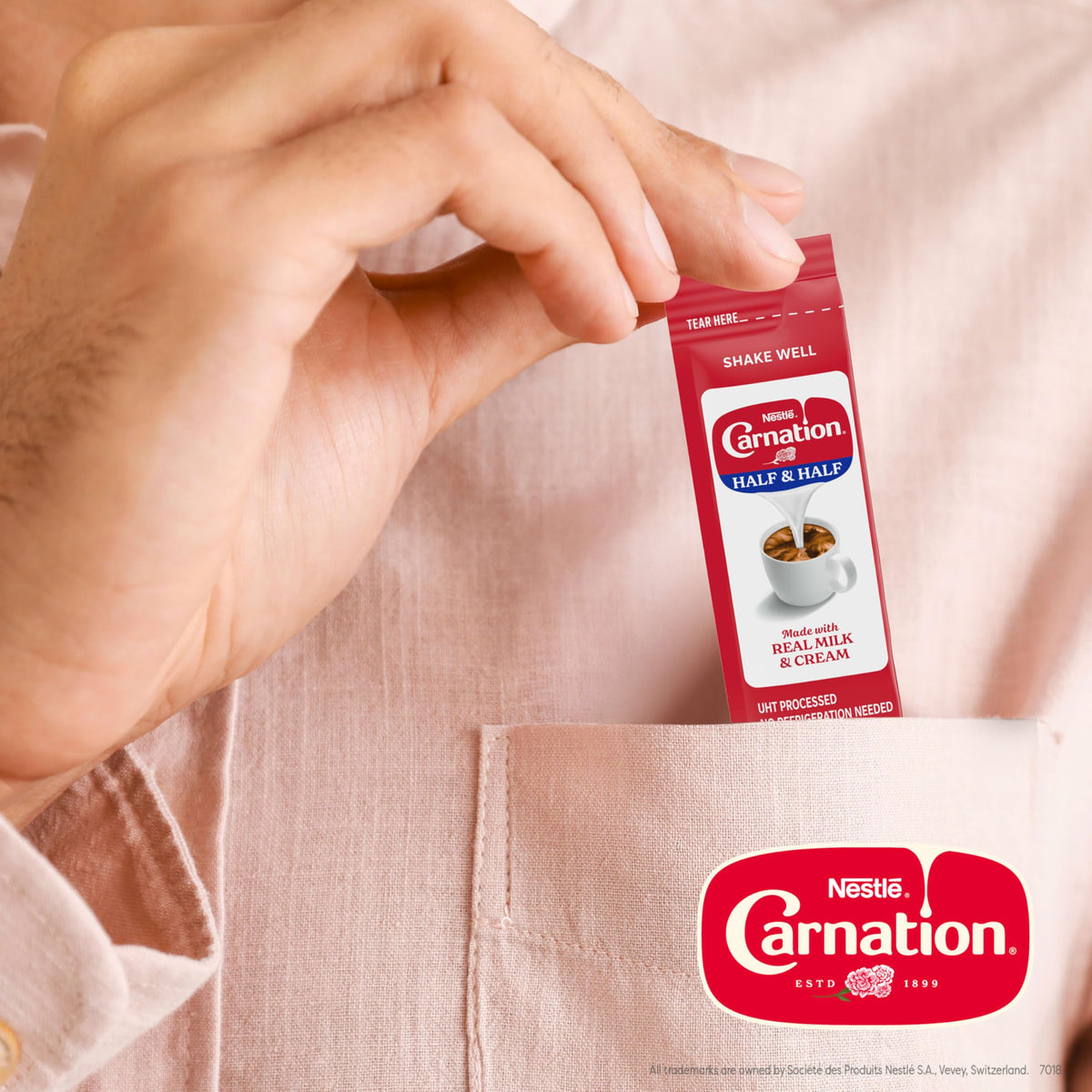 Carnation Half & Half Coffee Creamer — Real Dairy, 240 On-The-Go Stick Packs | Coffee Mate