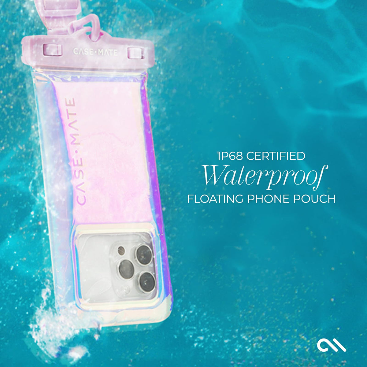 Case-Mate 2 Pack Soap Bubble IP68 Waterproof Phone Pouch - Iridescent