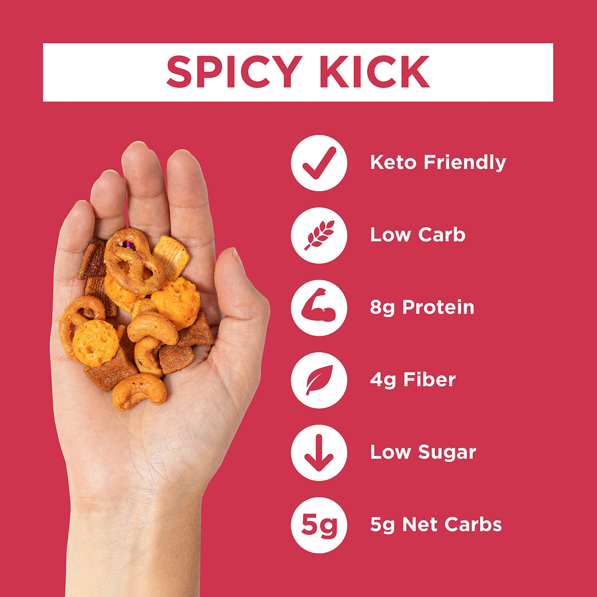 Catalina Crunch Mix Spicy Kick – Keto Snack Mix (Pack of 3, 6oz Each)