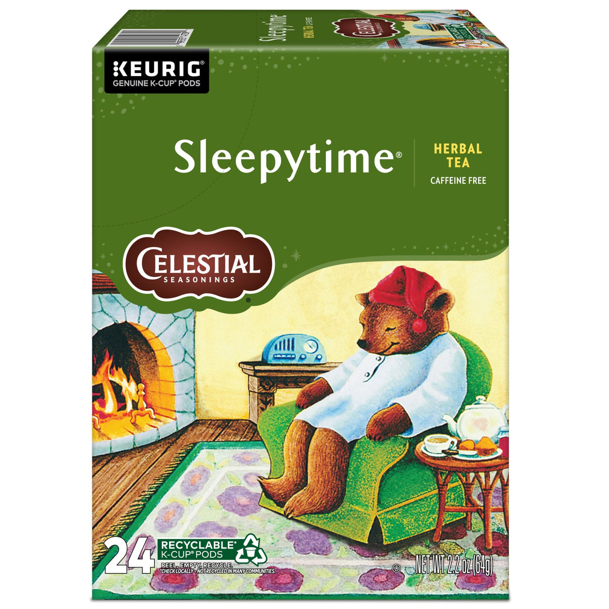 Celestial Seasonings Sleepytime Herbal Tea K-Cup Pods (96 Count) – Caffeine-Free, Kosher