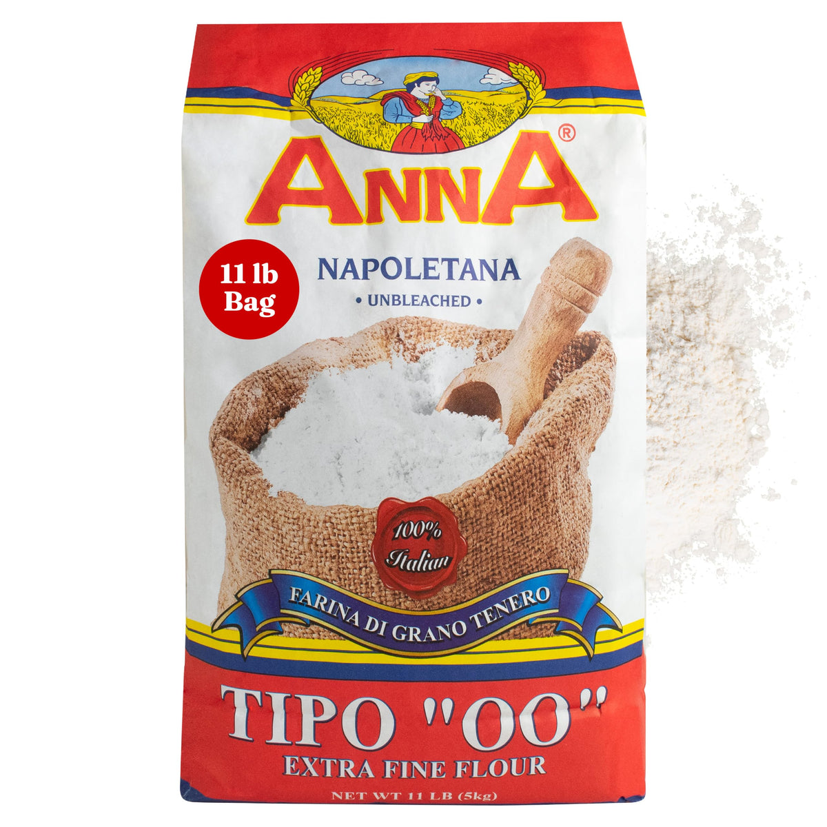 Cento Anna Tipo 00 Flour, Extra Fine Italian Flour for Pizza, Pasta & Bread – 11 Lbs