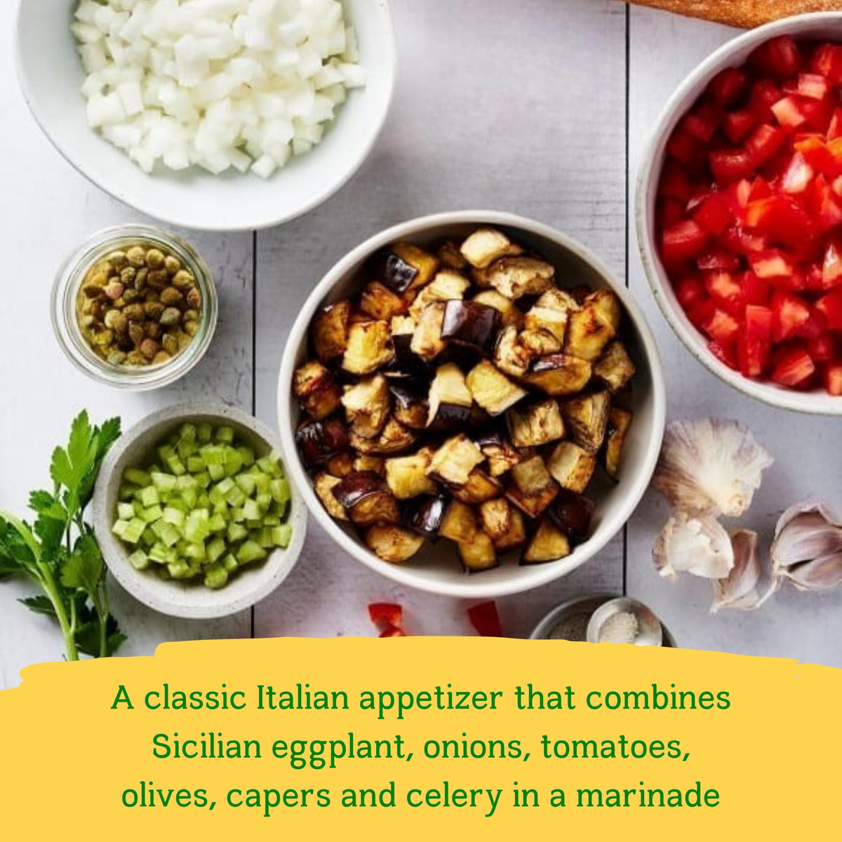 Cento Caponata Eggplant Appetizer – Italian Caponata in Marinade, 7 oz Can (Pack of 12)
