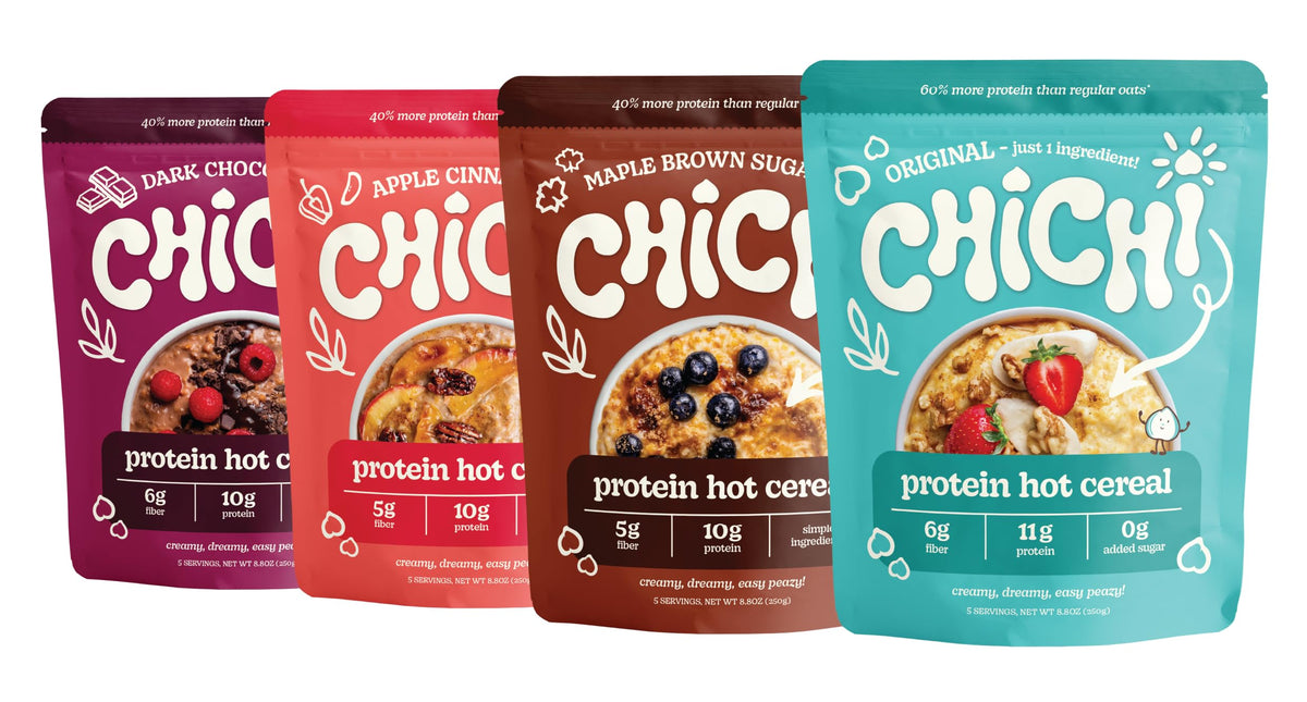 ChiChi Made With Chickpeas – High Protein Hot Cereal (4-Pack Variety)