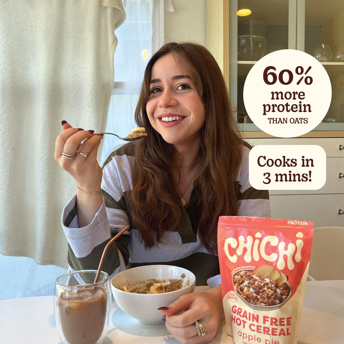 ChiChi Made With Chickpeas – High Protein Hot Cereal (4-Pack Variety)