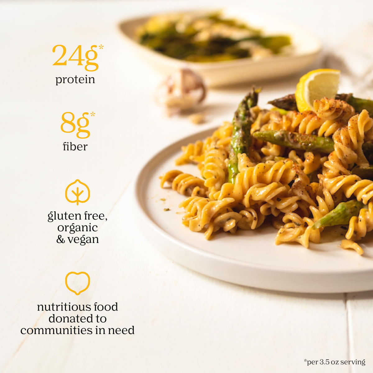 Chickapea Organic Chickpea Pasta Spirals – 8 oz (Pack of 6) | High-Protein, Gluten-Free