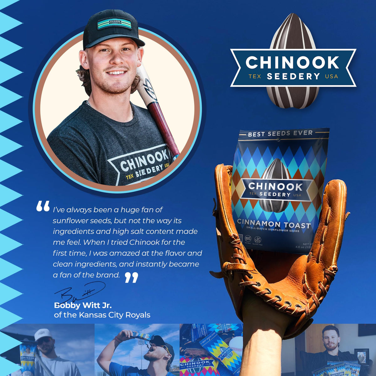 Chinook Seedery Cinnamon Toast Sunflower Seeds — Roasted, Low-Sodium, Keto Friendly, Gluten-Free, Non-GMO — 4 oz (12-Pack)