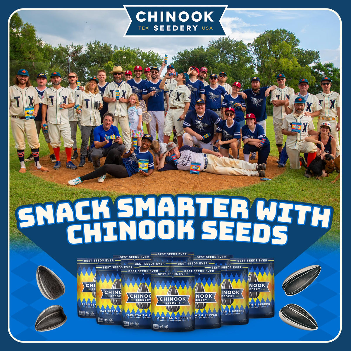 Chinook Seedery Parmesan & Pepper Sunflower Seeds – Low-Sodium, Keto-Friendly, Gluten-Free & Non-GMO – 4 oz Pack (12-Pack)