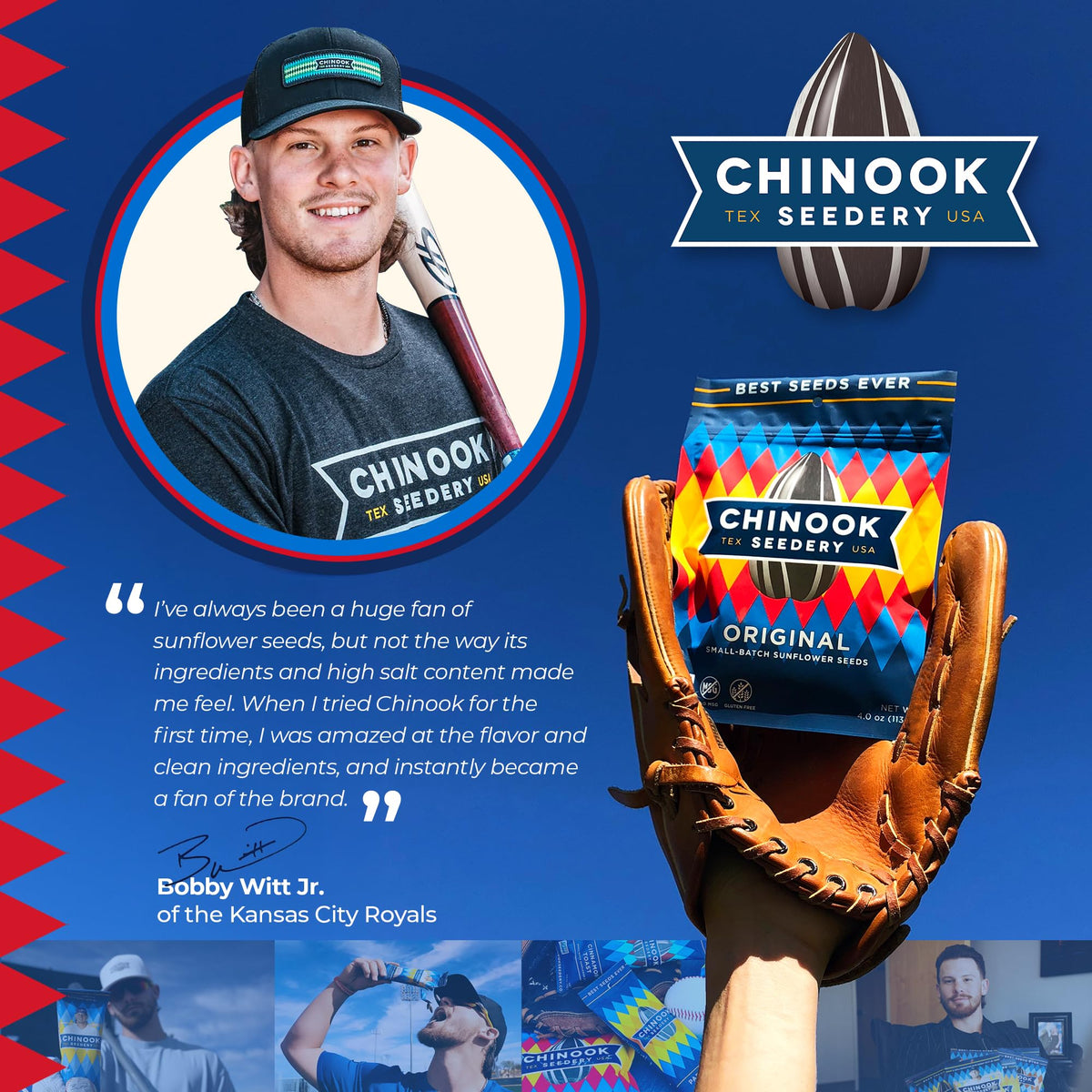 Chinook Seedery Sunflower Seeds to Eat — Jumbo Original, Roasted, Low Sodium | Keto, Gluten-Free, Non-GMO