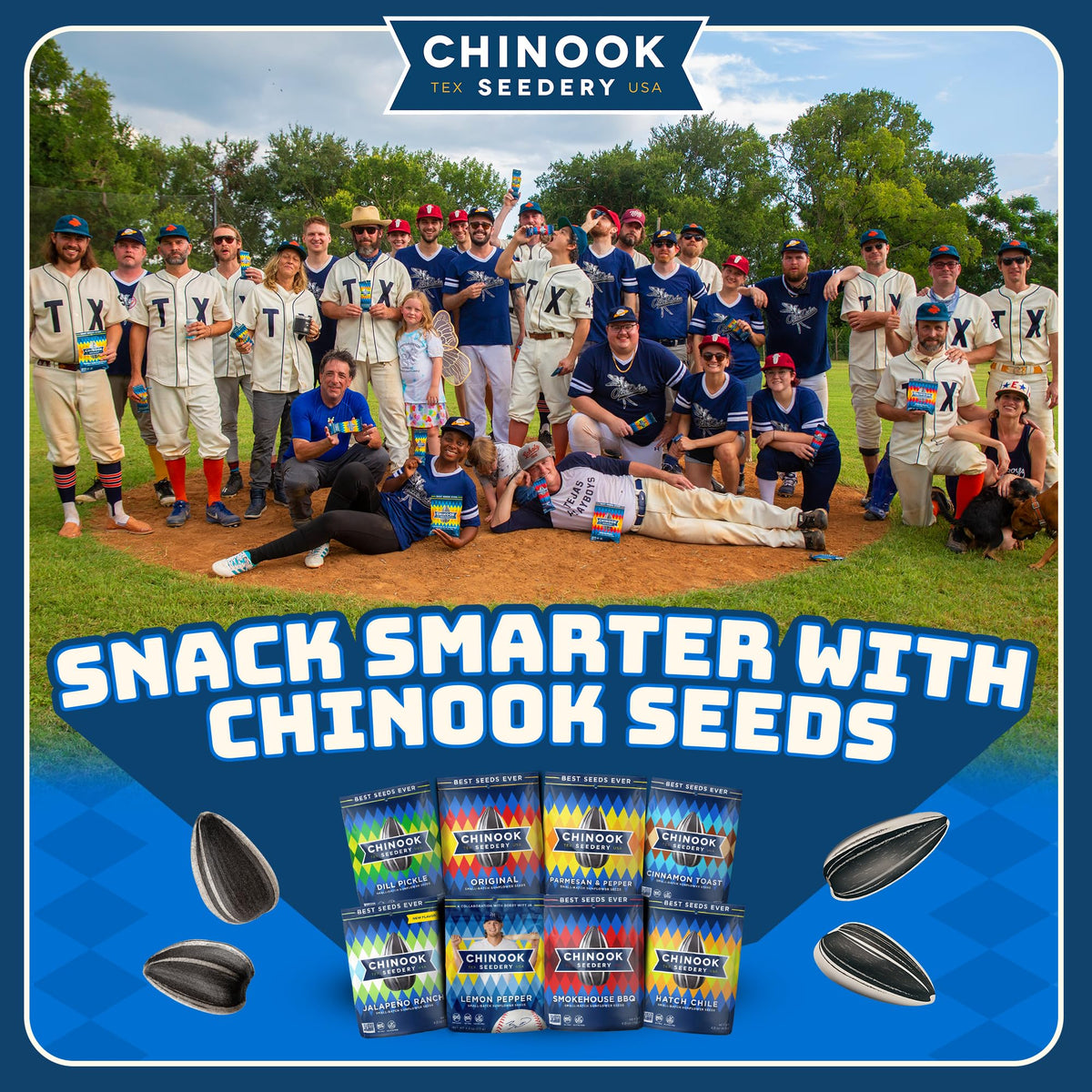Chinook Seedery Sunflower Seeds — 8 Flavor Variety Pack (4 oz x 12), Roasted, Low Salt, Keto, Gluten-Free, Non-GMO