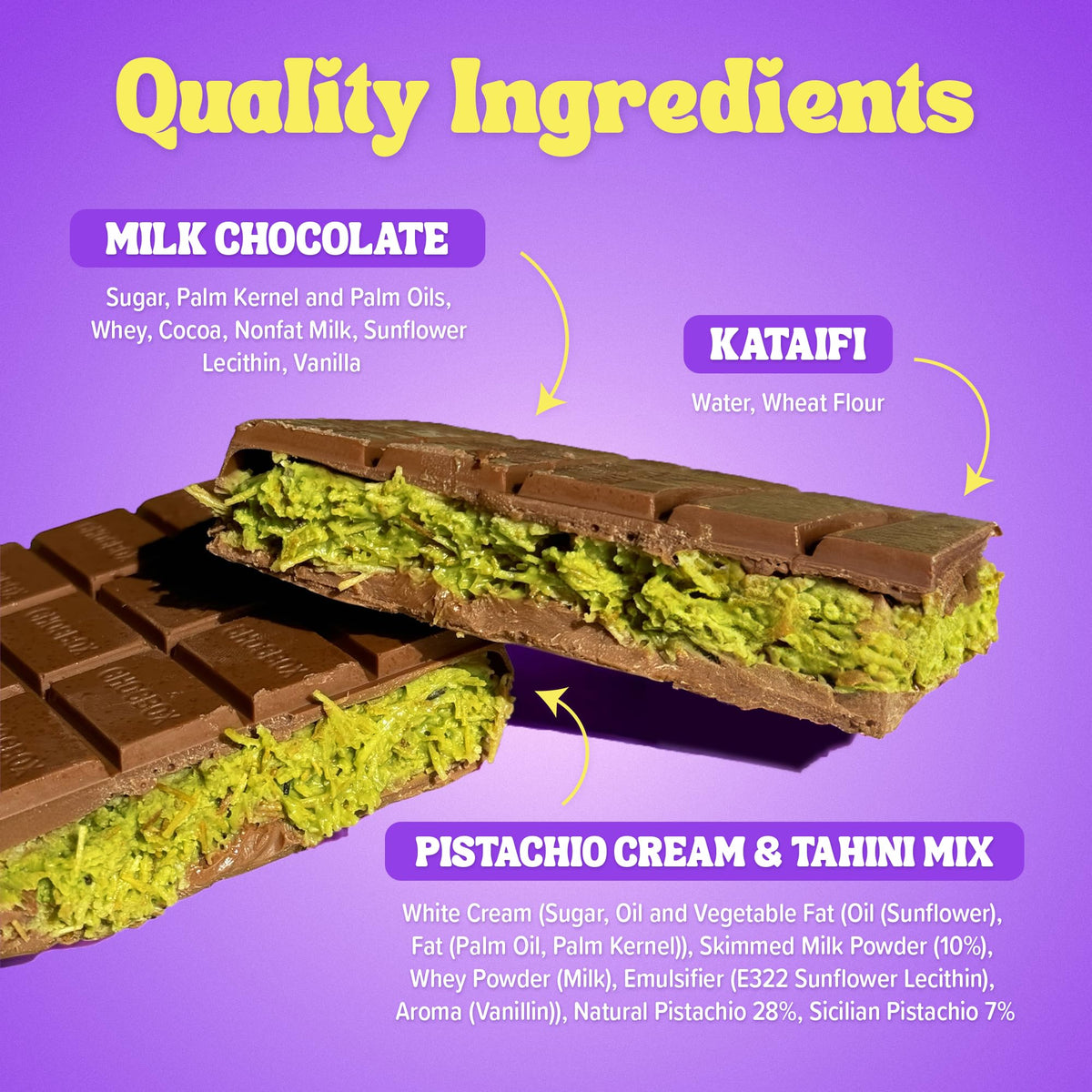 Chocbox Viral Dubai Milk Chocolate Bar Kit – DIY Gift Box with Pistachio Cream, Wafers & Molds