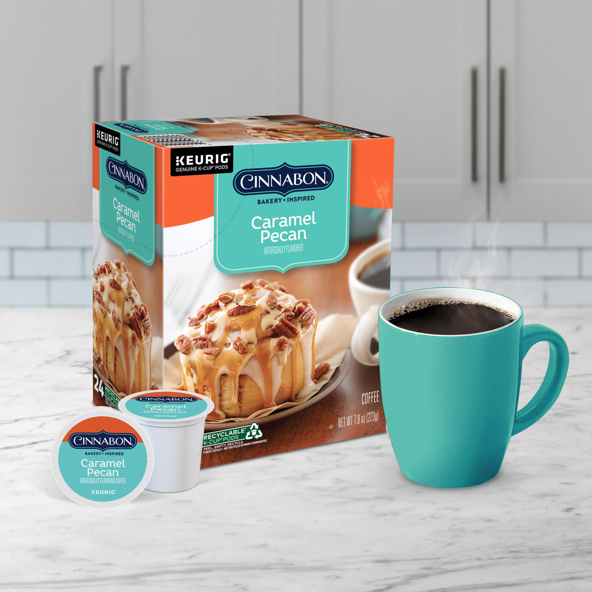 CINNABON Caramel Pecan Coffee K-Cup Pods - 96 Count (Keurig Compatible)
