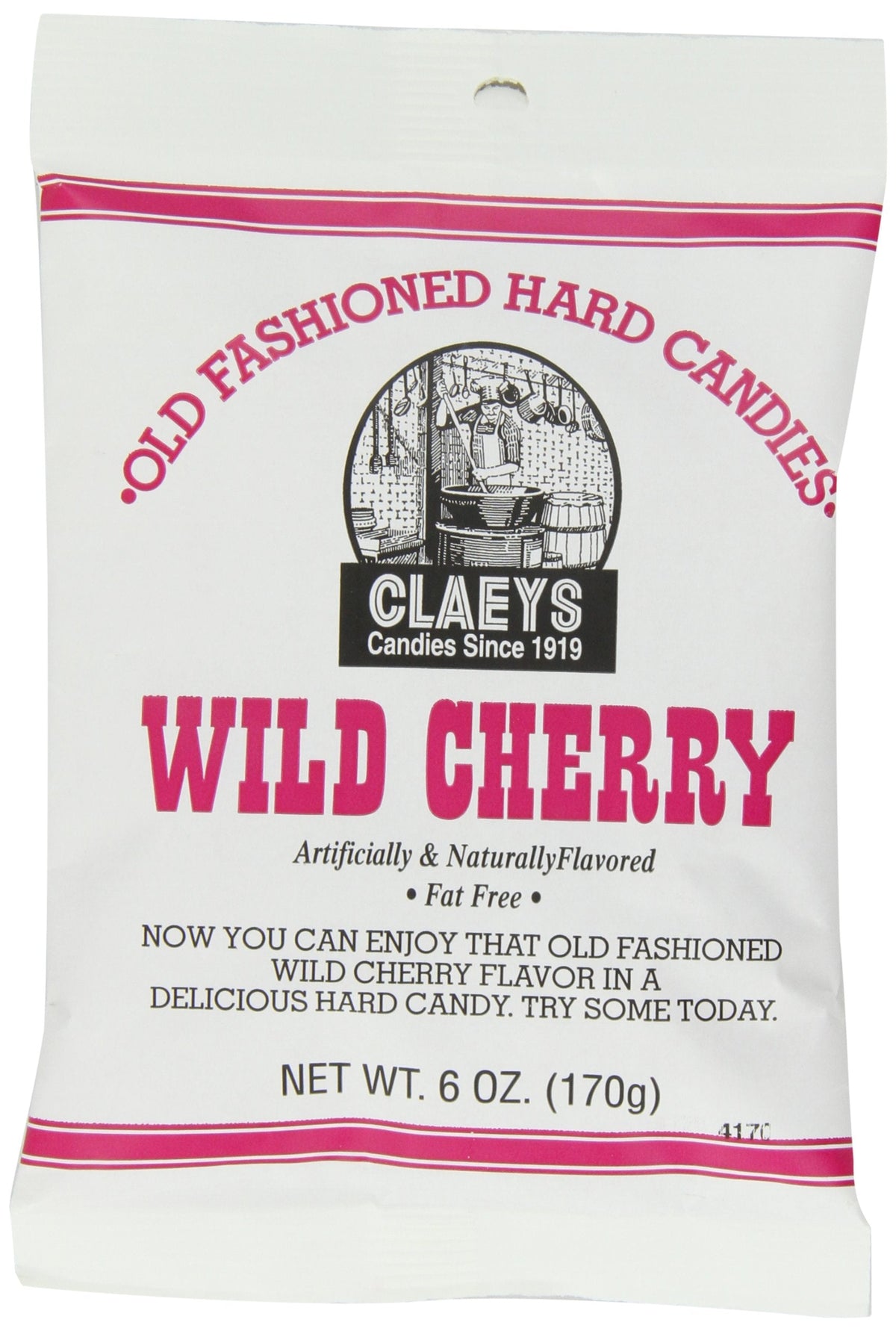 Claey's Wild Cherry Drops – 12-Pack, 6-Ounce Bags | Fat-Free Hard Candy
