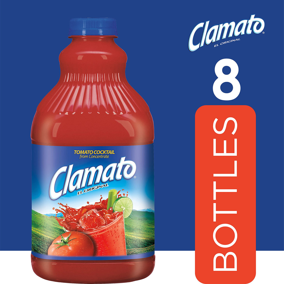 Clamato Original Tomato Cocktail | 64 oz Bottles (Pack of 8)