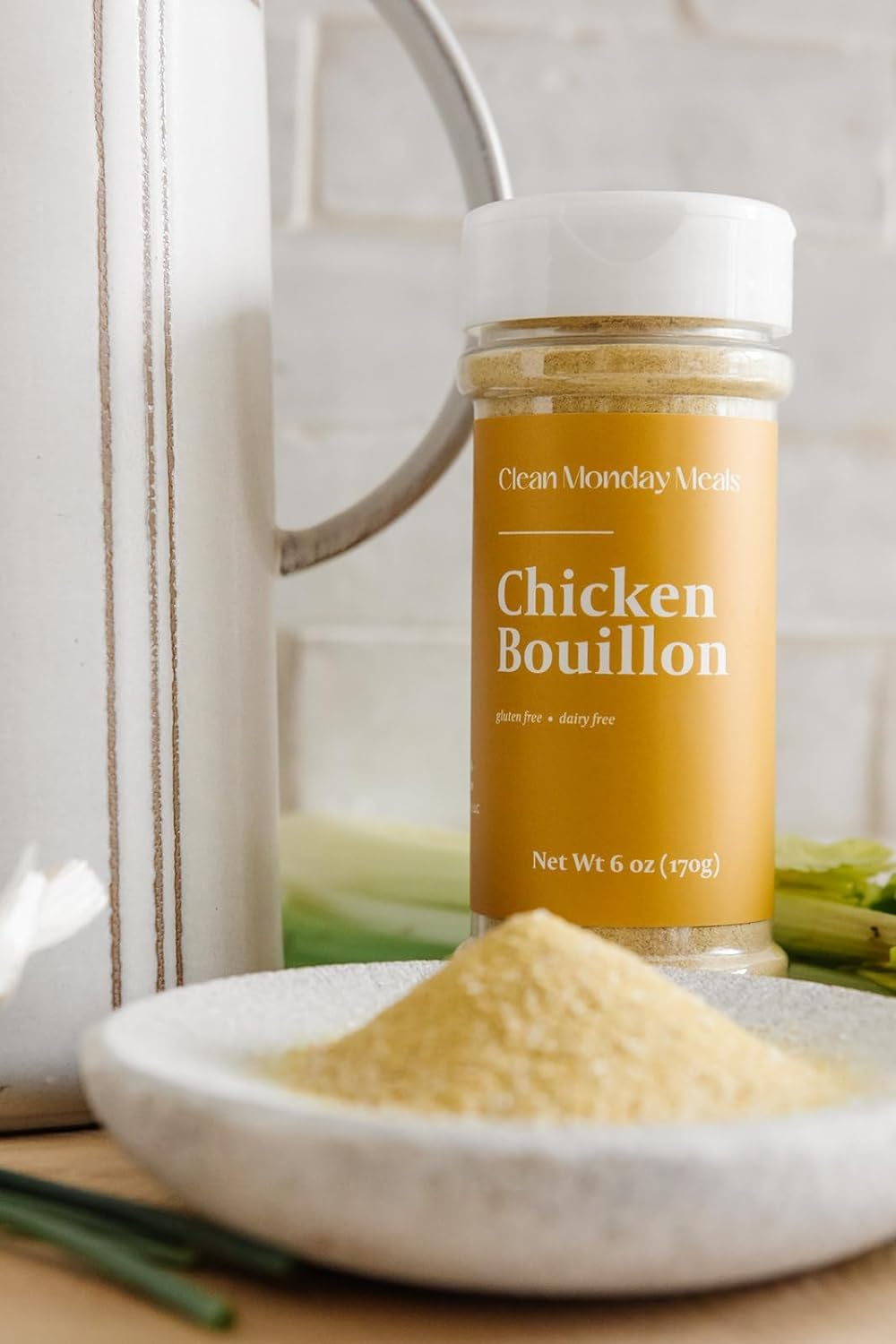 Clean Monday Meals Chicken Bouillon Powder – Gluten Free & Dairy Free, 2-Pack (100 Servings)