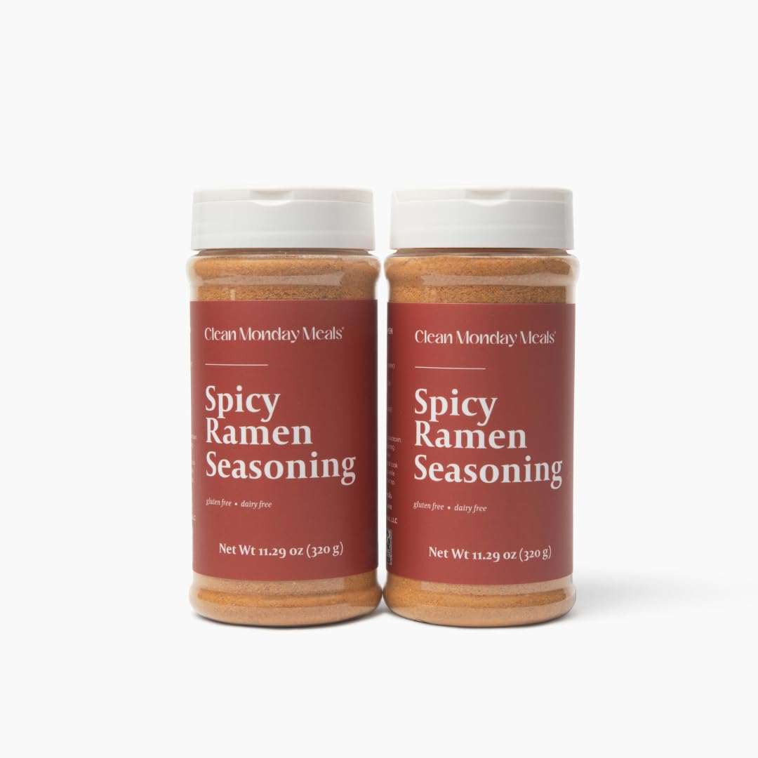 Clean Monday Meals Spicy Ramen Seasoning Mix – Gluten-Free, Dairy-Free, Vegan-Friendly | 2-Pack 11.07 oz