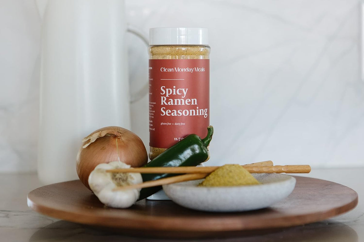 Clean Monday Meals Spicy Ramen Seasoning Mix – Gluten-Free, Dairy-Free, Vegan-Friendly | 2-Pack 11.07 oz