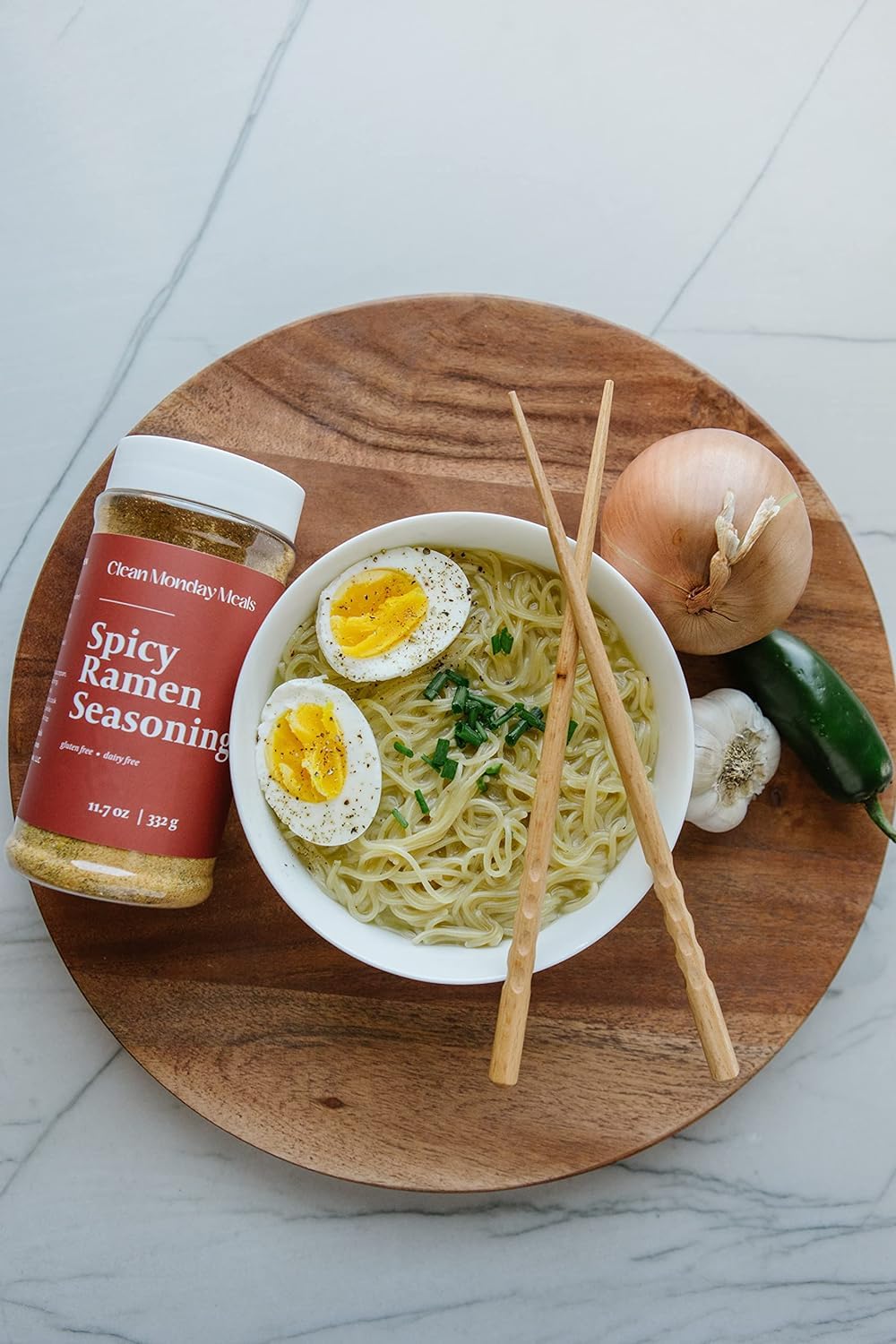 Clean Monday Meals Spicy Ramen Seasoning Mix – Gluten-Free, Dairy-Free, Vegan-Friendly | 2-Pack 11.07 oz