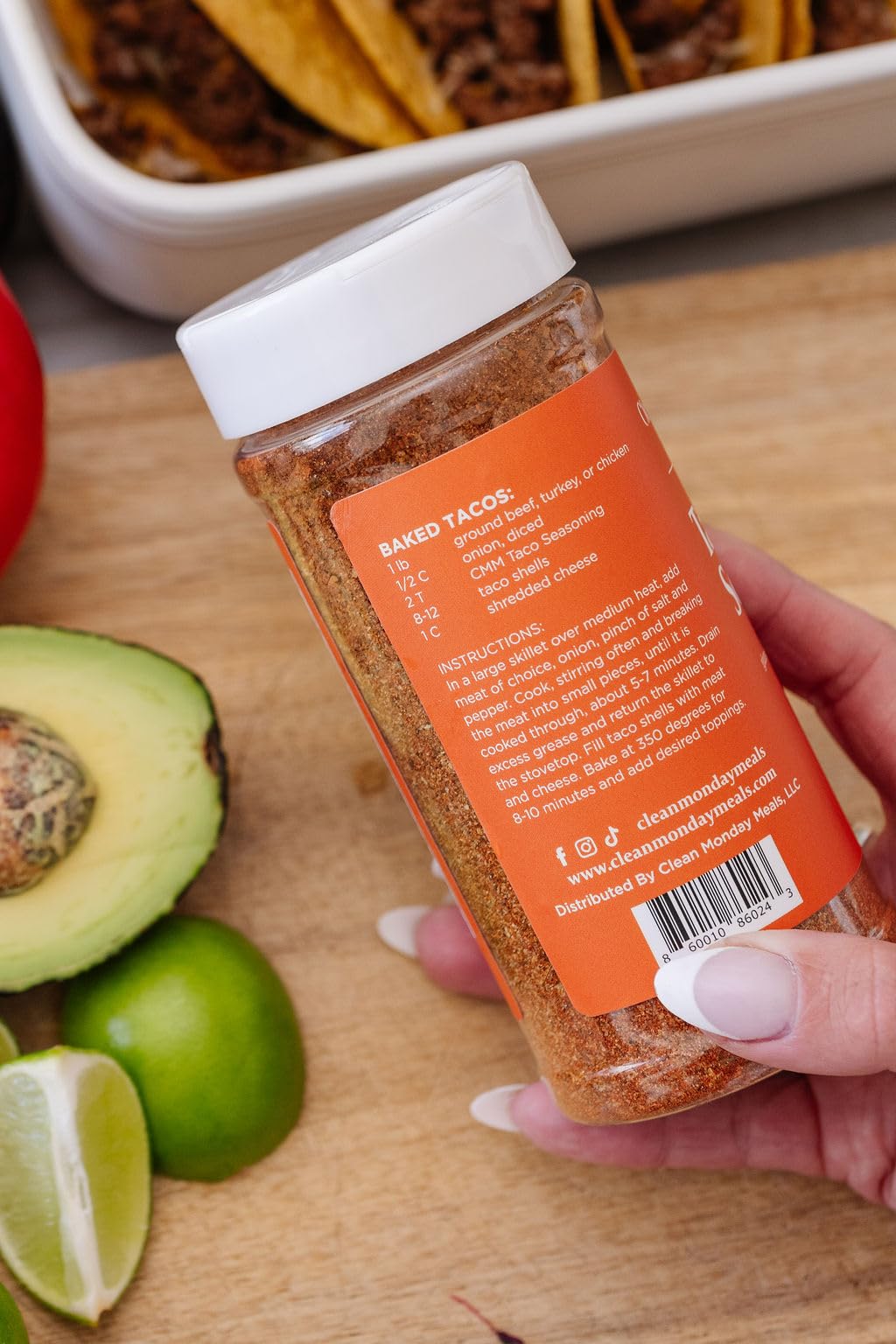 Clean Monday Meals Taco Seasoning Mix | Gluten Free, Dairy Free, Non-GMO | Mediterranean Herbs & Garlic
