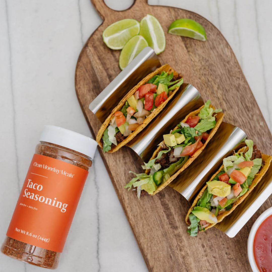 Clean Monday Meals Taco Seasoning Mix | Gluten Free, Dairy Free, Non-GMO | Mediterranean Herbs & Garlic