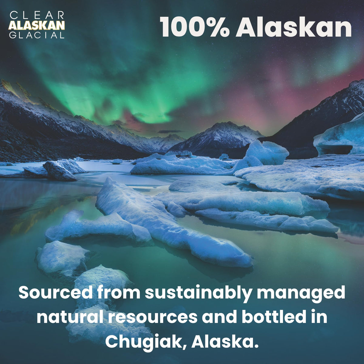 Clear Alaskan Fresh Glacier Water – Naturally Alkaline, Aluminum Bottles, 16 oz | Pack of 12