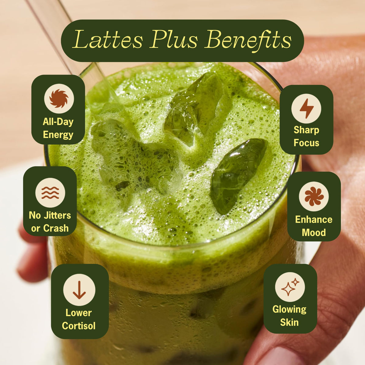 Clevr Pistachio Matcha SuperLatte – Organic Ceremonial Grade Instant Latte with Lions Mane & Reishi