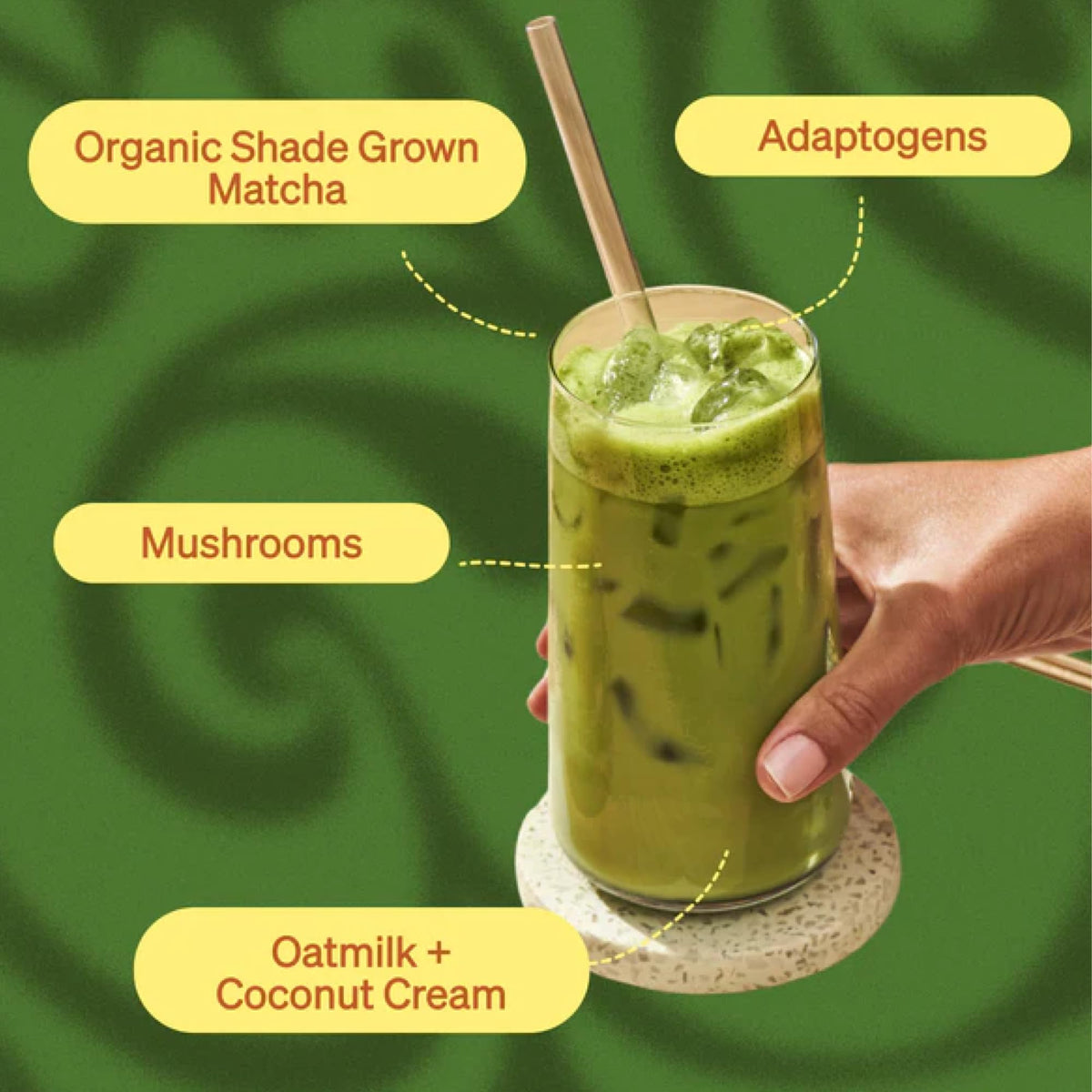 Clevr Strawberry Matcha SuperLatte – Organic Ceremonial Matcha Latte with L-Theanine, Skin & Energy Benefits, 14 Servings