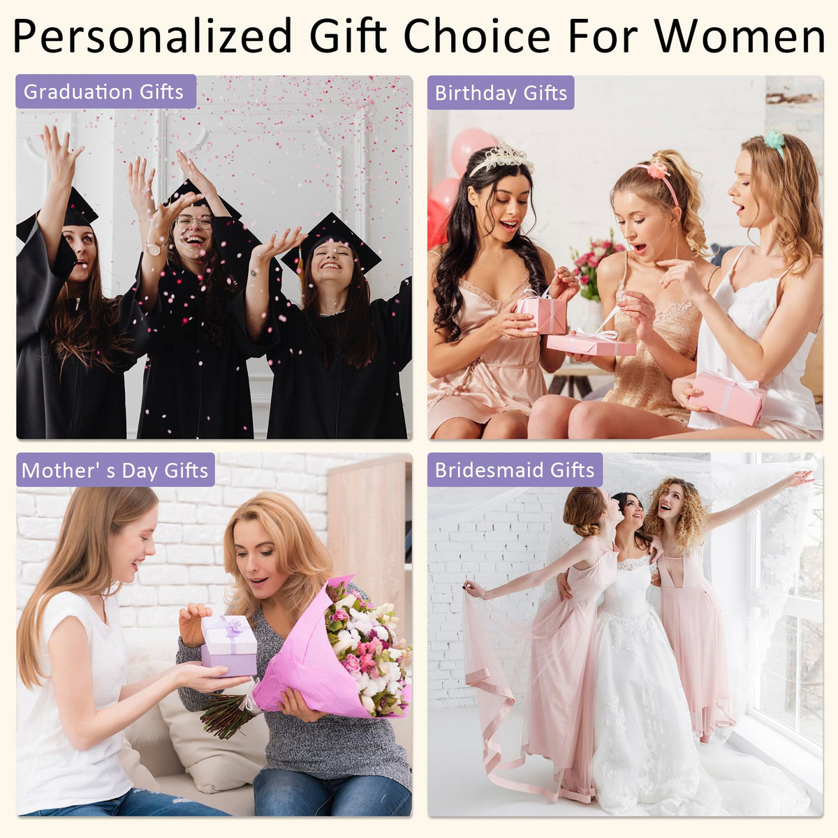 CLOUDWINGS Gifts for Women Bridesmaid Gifts Initial Makeup Bag