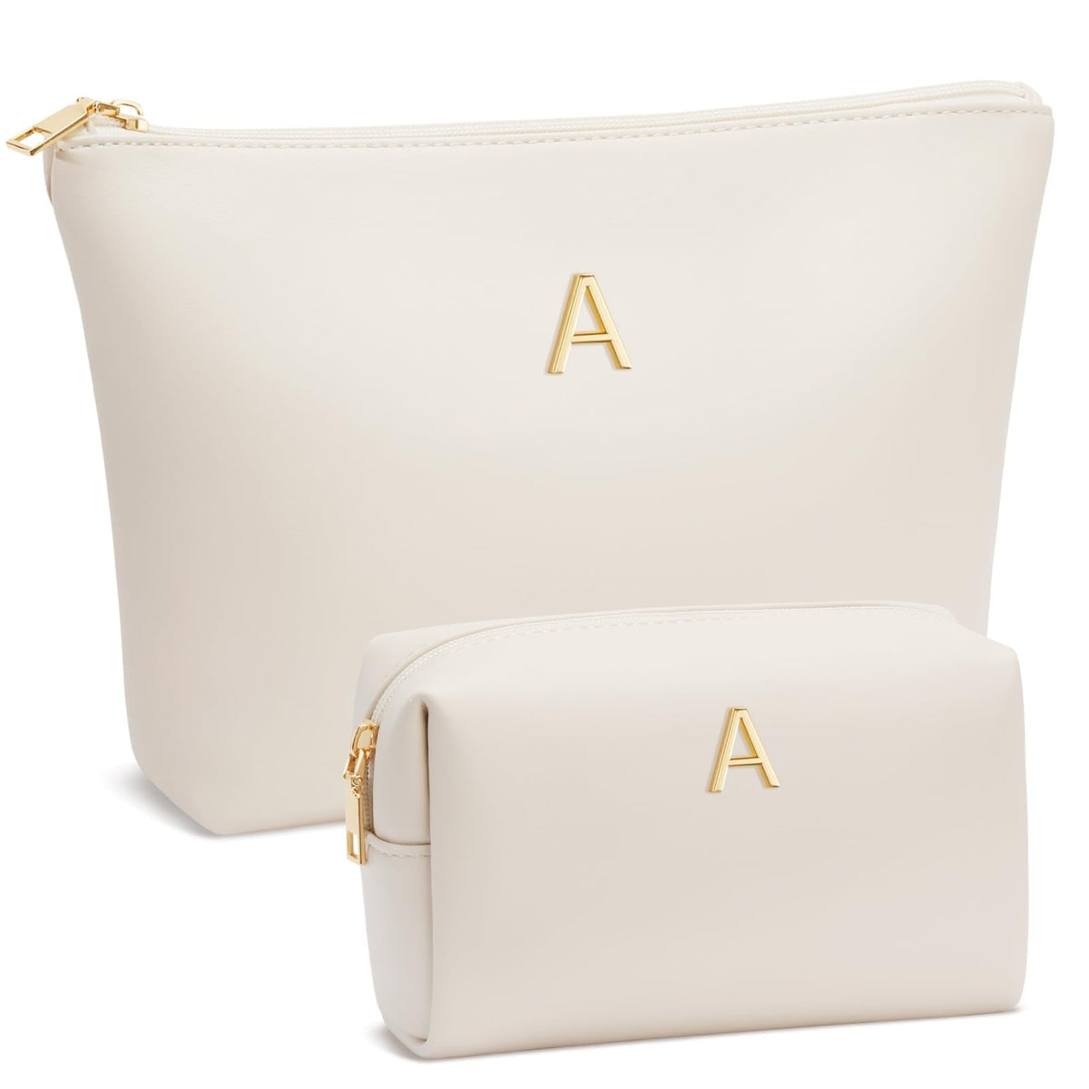 CLOUDWINGS Gifts for Women Girls Personalized Initial Travel Makeup Bag