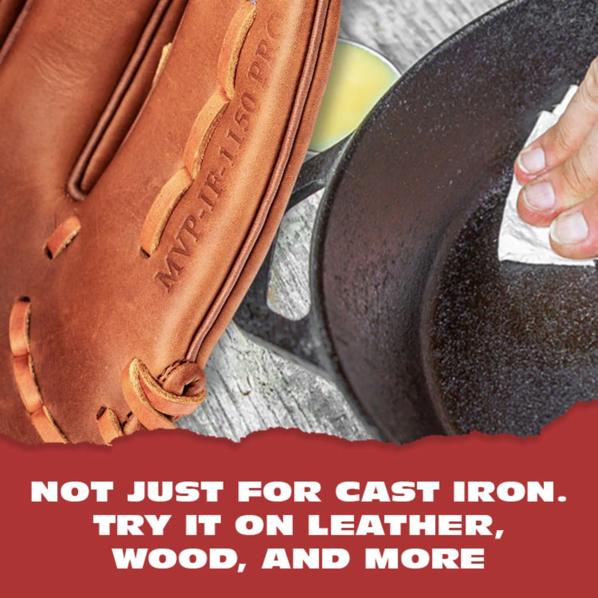 Knapp Made Cast Iron & Carbon Steel Seasoning Wax – 2oz (3-Pack) by CM SCRUBBER