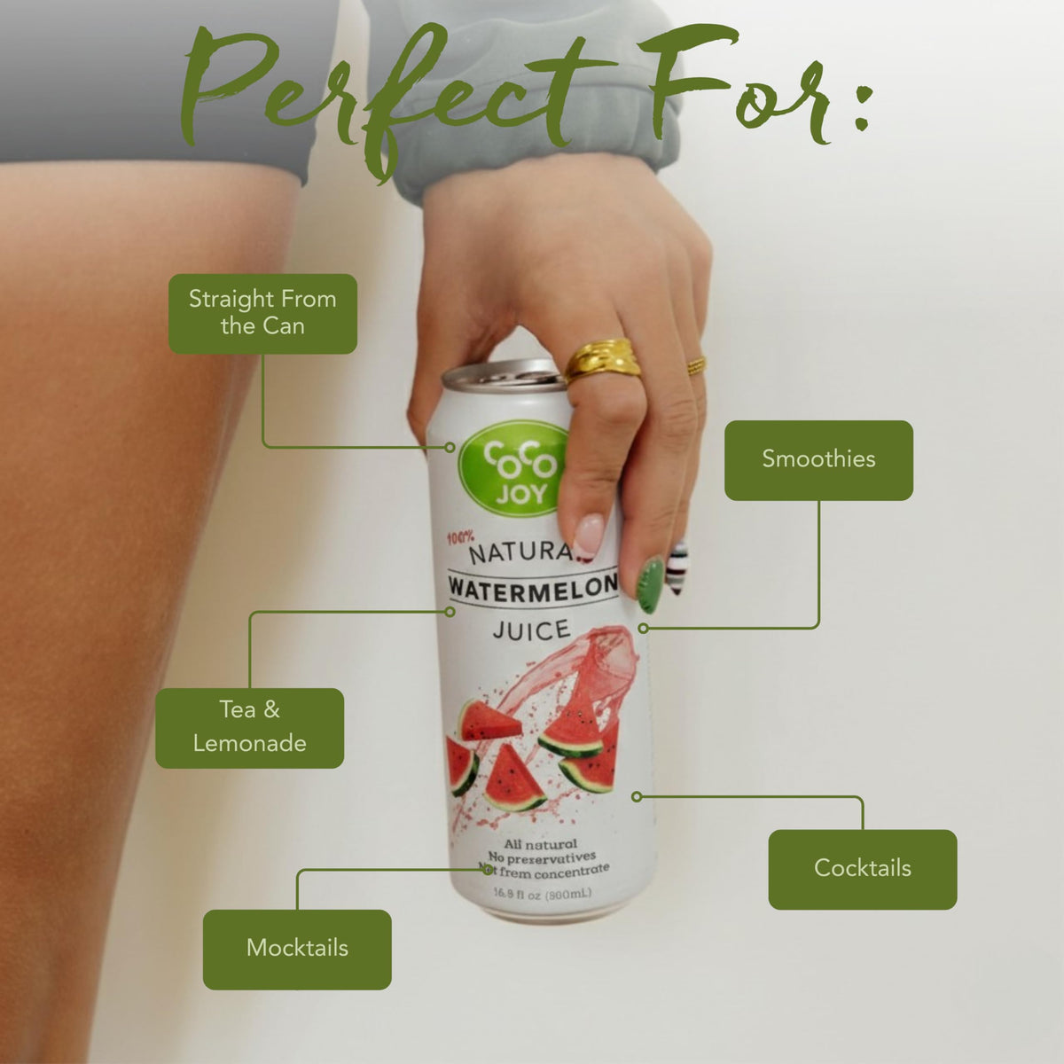 CoCo Joy 100% Natural Watermelon Juice – 12-Pack, Low-Calorie Hydration