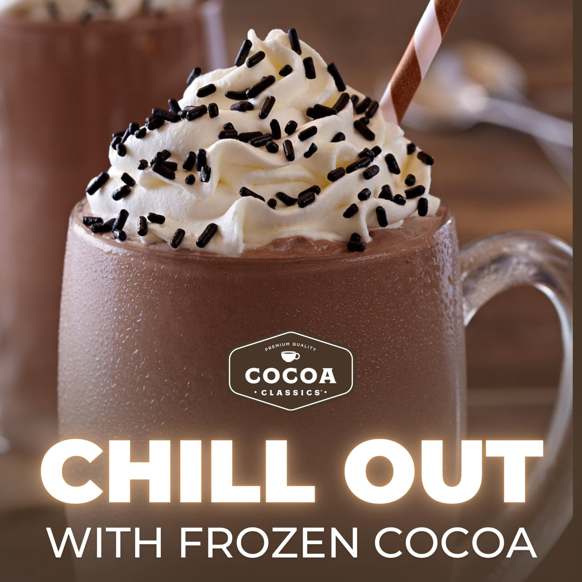 COCOA CLASSICS Arctic White Cocoa Mix – Gluten-Free Hot Chocolate, Just Add Hot Water (Pack of 36)