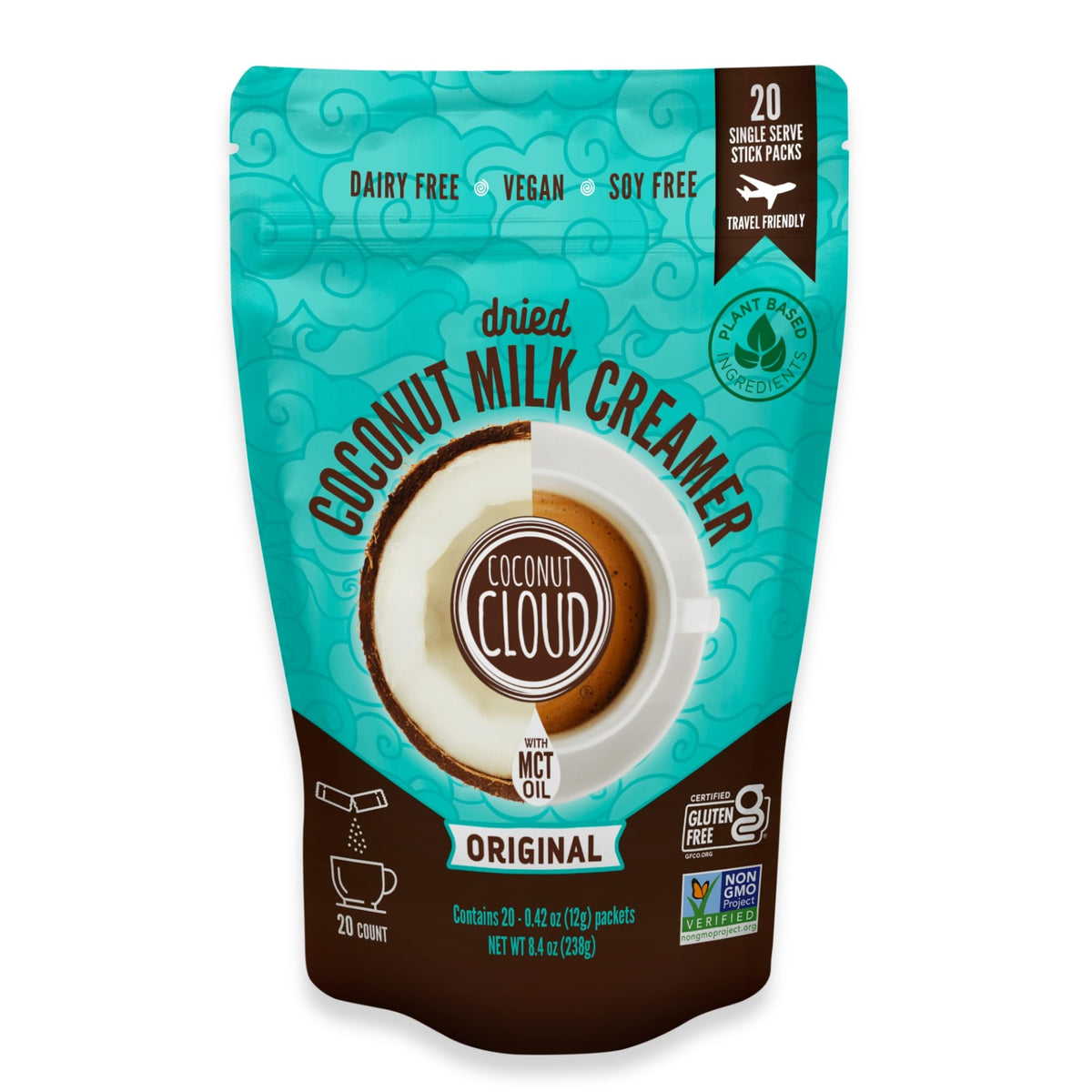 Coconut Cloud Dairy-Free Coffee Creamer — Shelf-Stable, 20 Sticks, Vegan & Gluten-Free