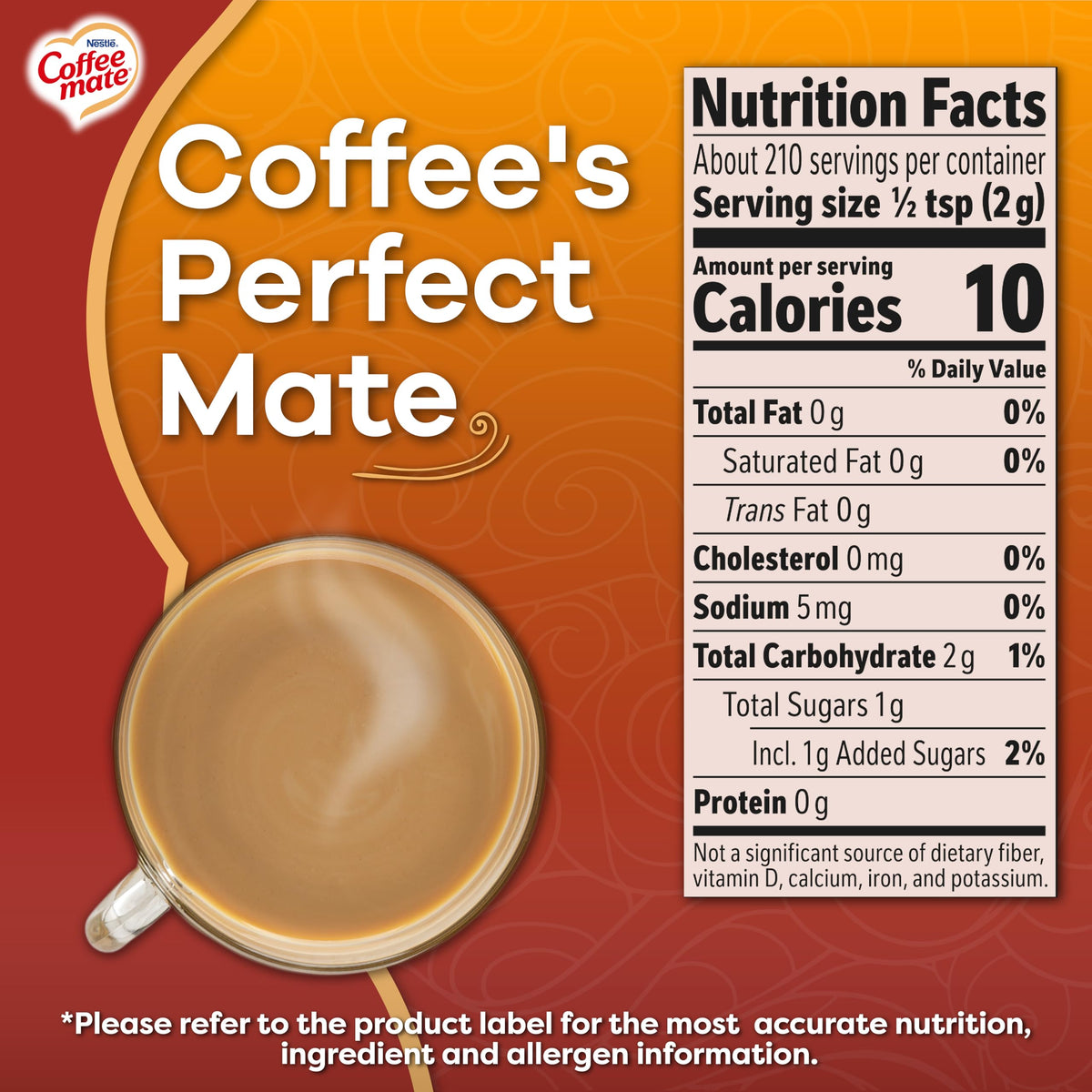Coffee Mate Cafe Collection Caramel Macchiato Creamer — 6 x 15 oz (Dairy-Free)