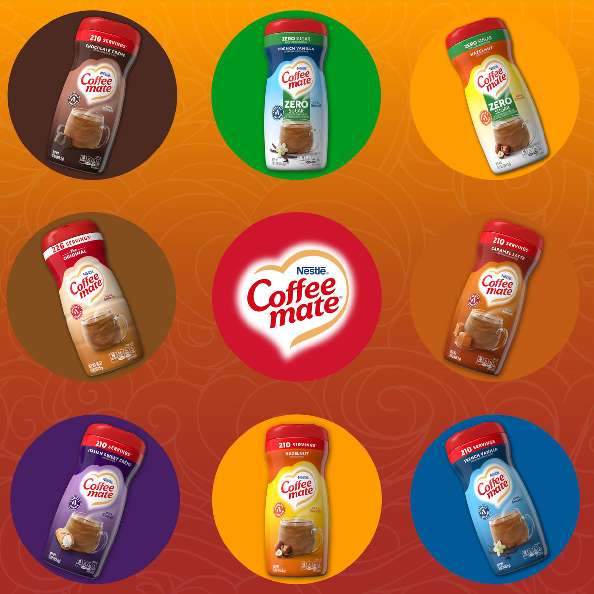 Coffee Mate Cafe Collection Caramel Macchiato Creamer — 6 x 15 oz (Dairy-Free)