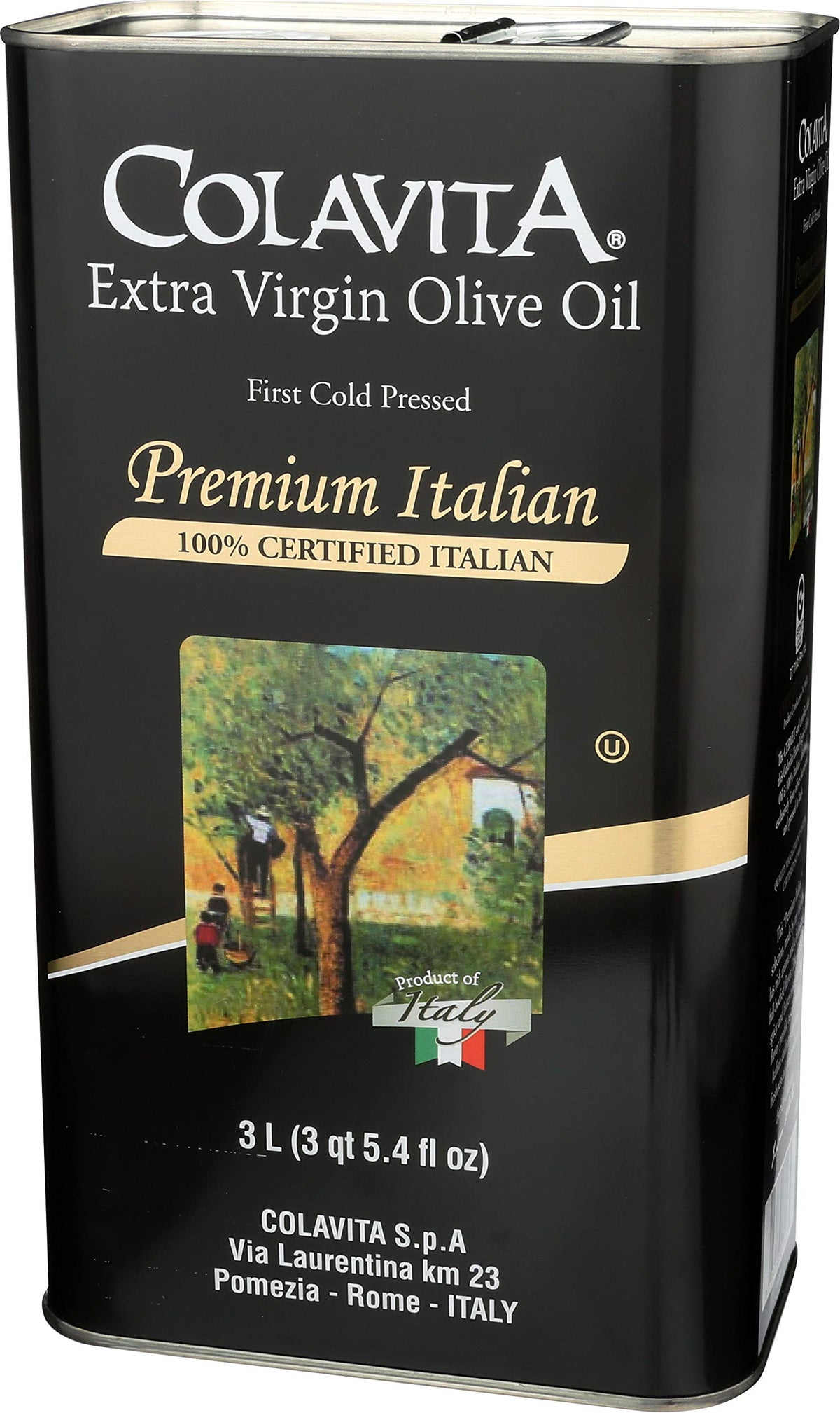 Colavita Premium Italian Extra Virgin Olive Oil Tin – 101.4 oz