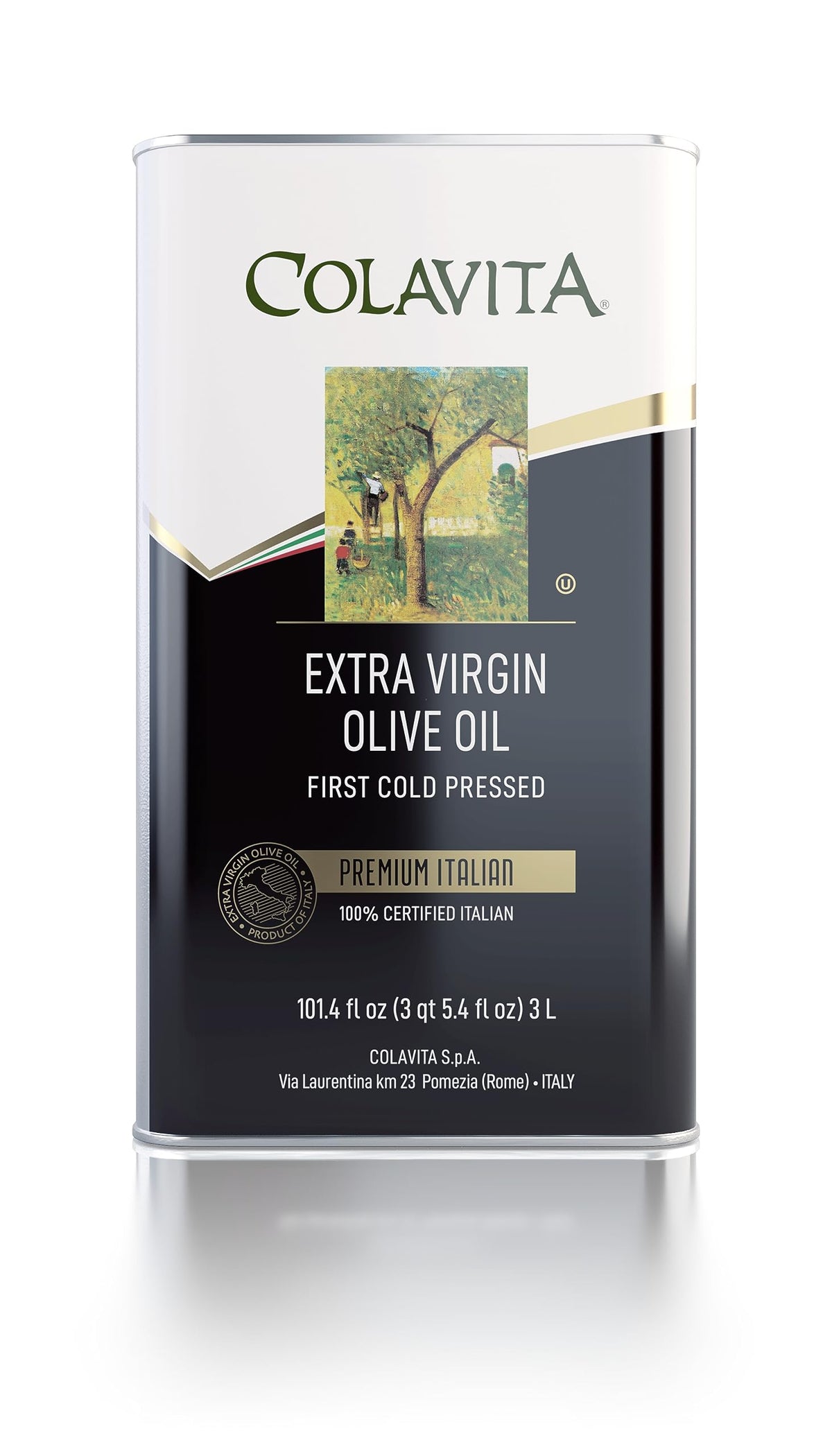 Colavita Premium Italian Extra Virgin Olive Oil Tin – 101.4 oz