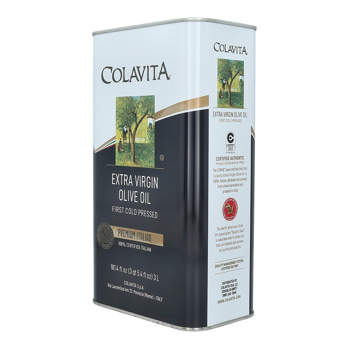 Colavita Premium Italian Extra Virgin Olive Oil Tin – 101.4 oz