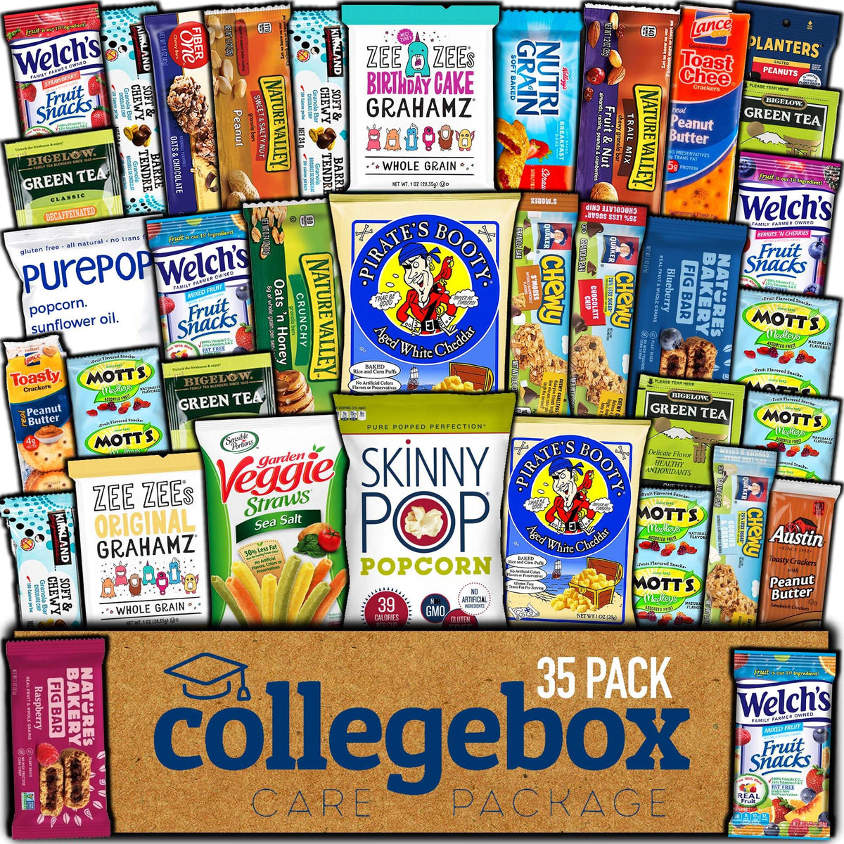 COLLEGEBOX 35-Count Healthy Snack Box | Easter Variety Gift Pack