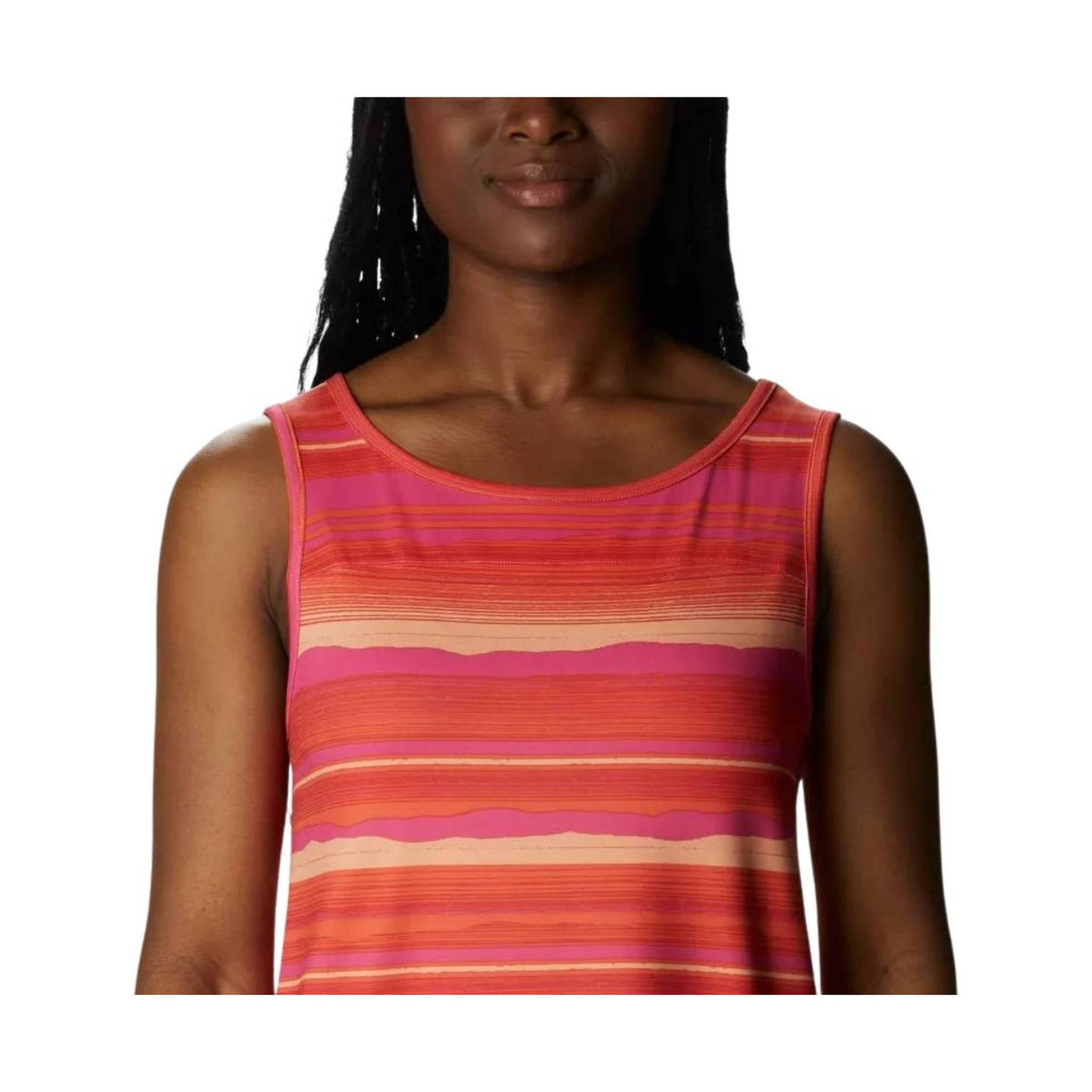 Columbia Women's Chill River Tank - Sunset Orange/Horizons Stripe FINAL SALE