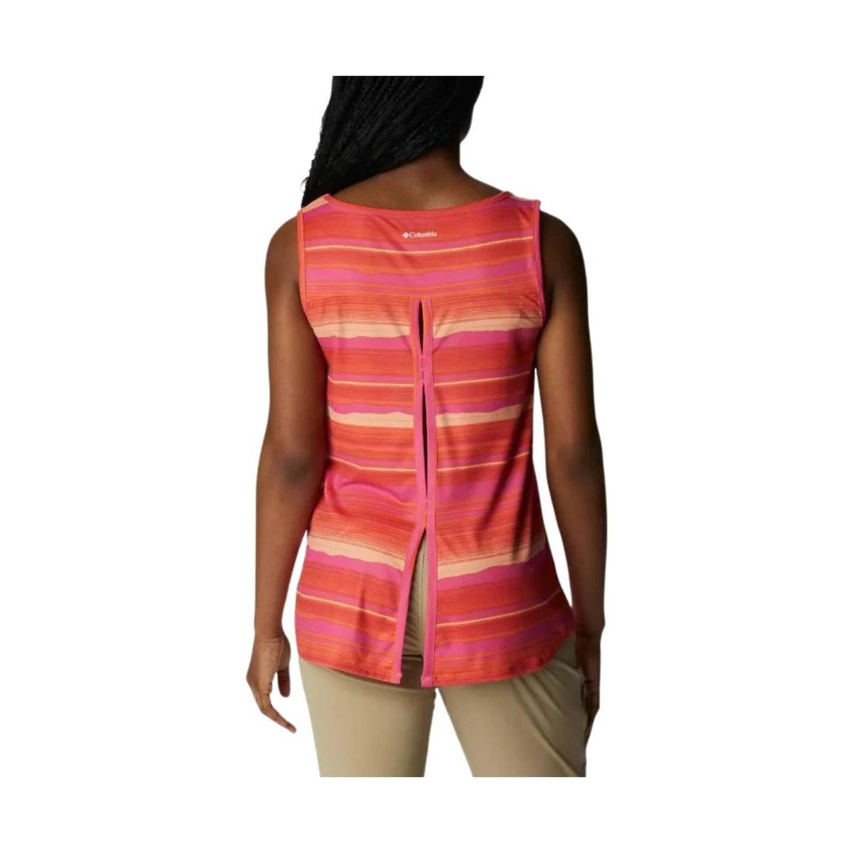 Columbia Women's Chill River Tank - Sunset Orange/Horizons Stripe FINAL SALE
