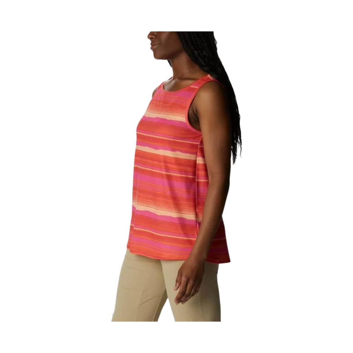 Columbia Women's Chill River Tank - Sunset Orange/Horizons Stripe FINAL SALE