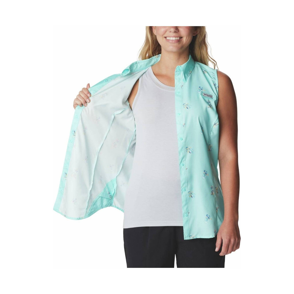 Columbia Women's Super Tamiami Sleeveless - Gulf Stream Bouquet Foray - ONLINE STORE CREDIT/EXCHANGE ONLY