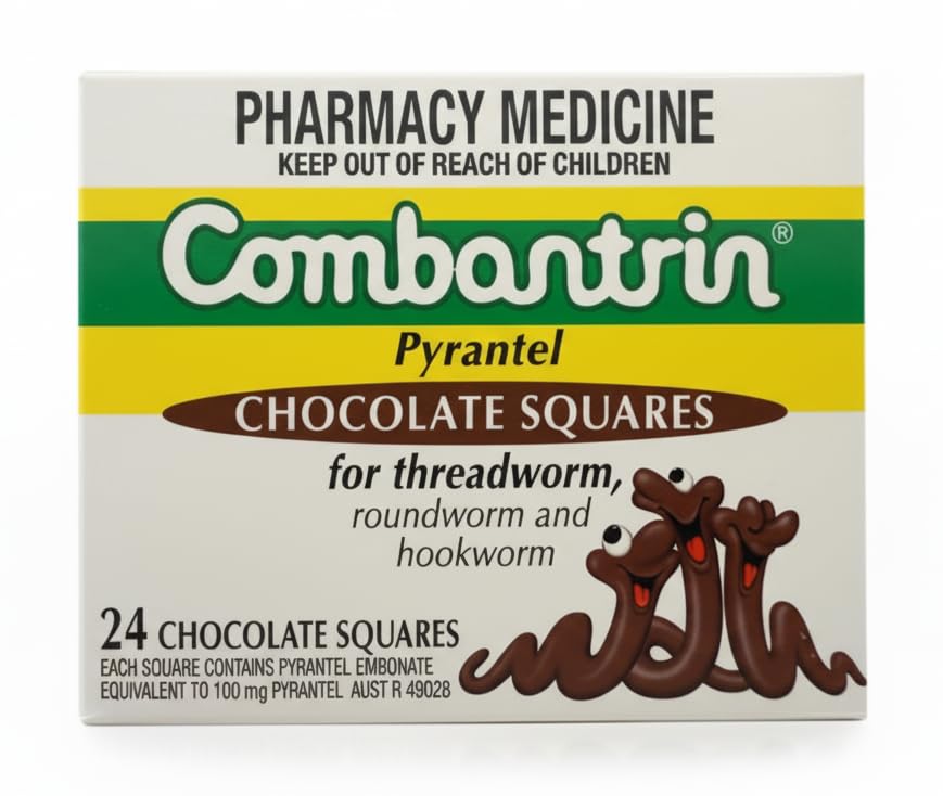 Combantrin Chocolate Squares - 24 Pack - Made in Australia