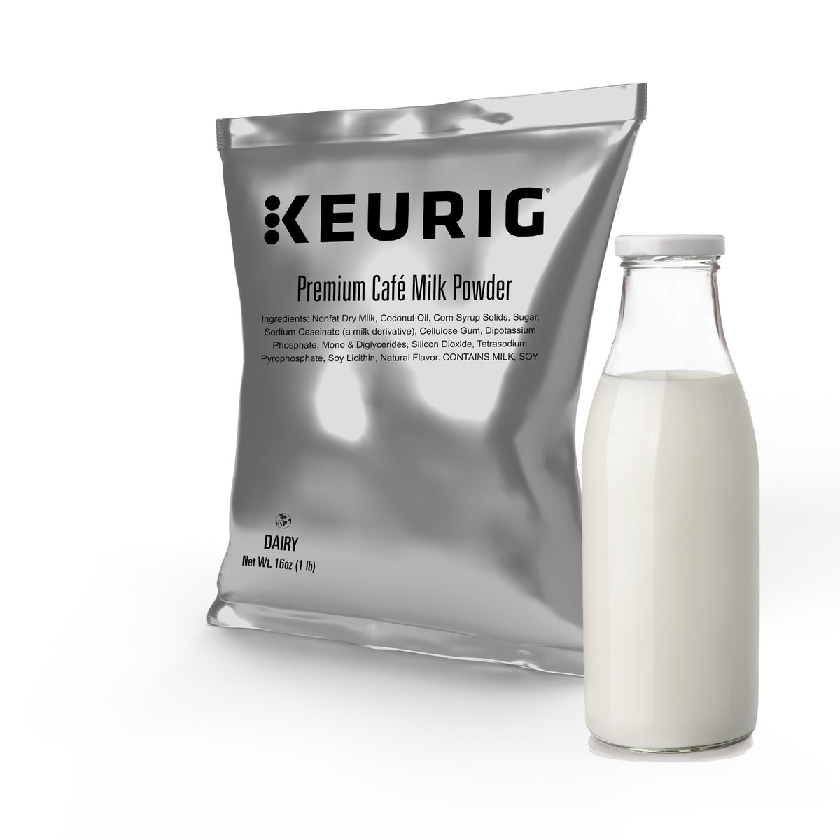 Keurig Premium Café Milk Powder – 1lb Bag for Lattes & Cappuccinos