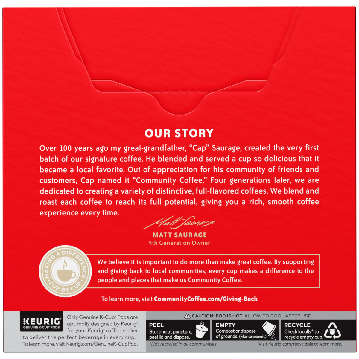 Community Coffee Breakfast Blend Medium Roast K-Cup Pods – 32 Count Box