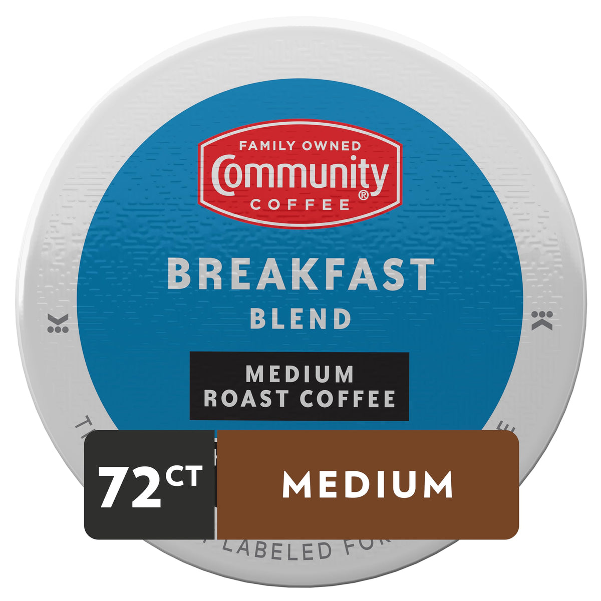 Community Coffee Breakfast Blend Pods – 72 Count, Medium Roast, Keurig 2.0 Compatible (Pack of 6)